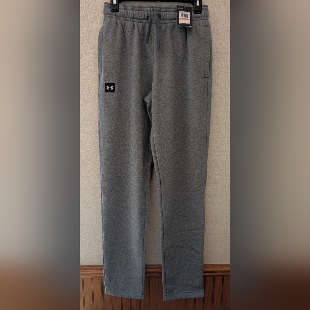 Under Armour Rival Fleece Heather Gray Sweatpants NWT
